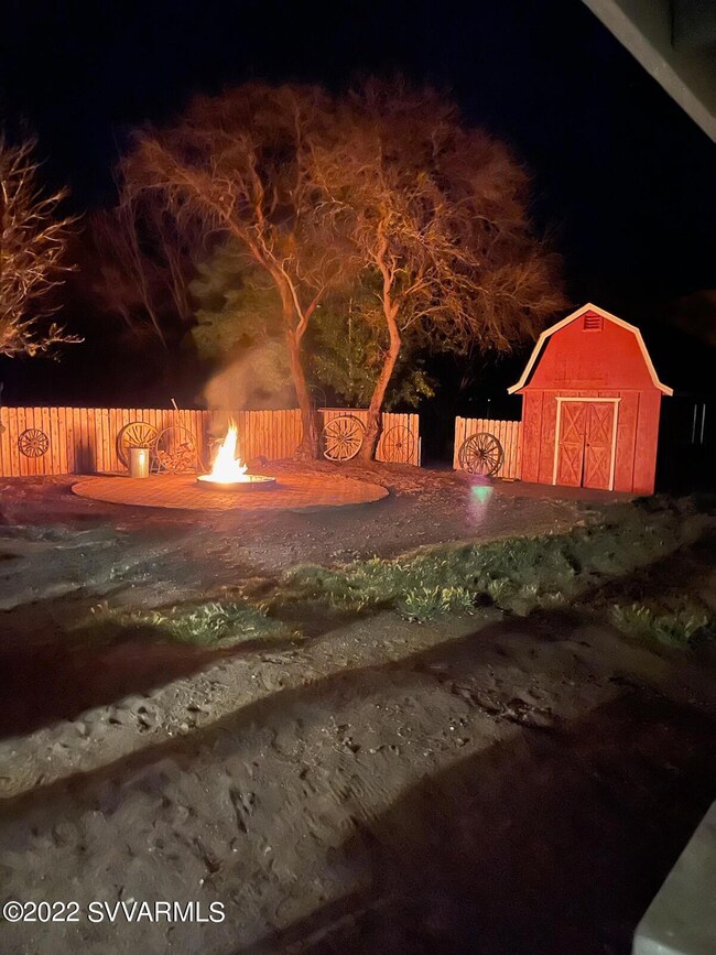 Night pic of backyard