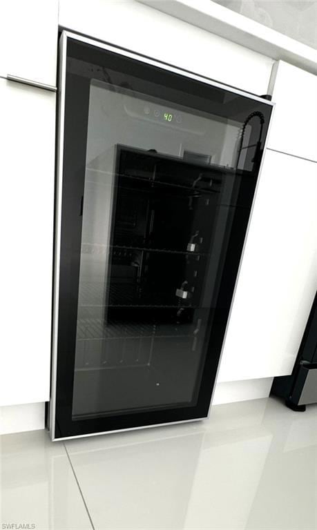 Room details featuring white cabinets