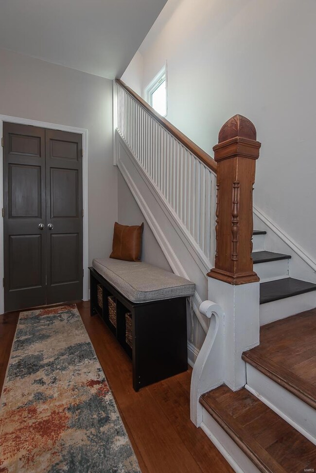Simple elegant staircase with modern touches that make a huge statement.