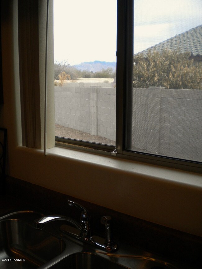 Catalina Mountain views from kitchen sin