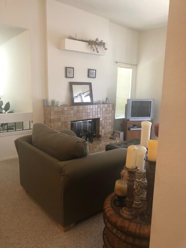 condo fireplace view