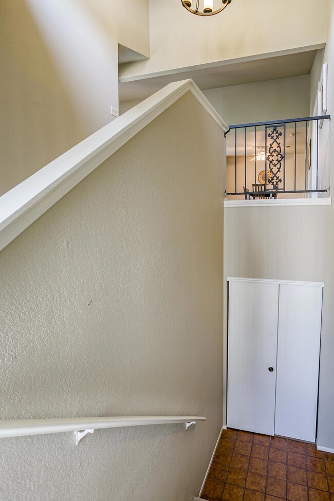 Entryway stairs. Coat Closet Downstairs