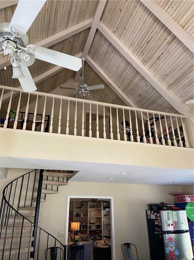 Loft area with access from door at back of loft or