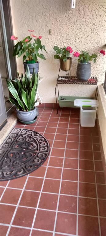 Tiled entrance