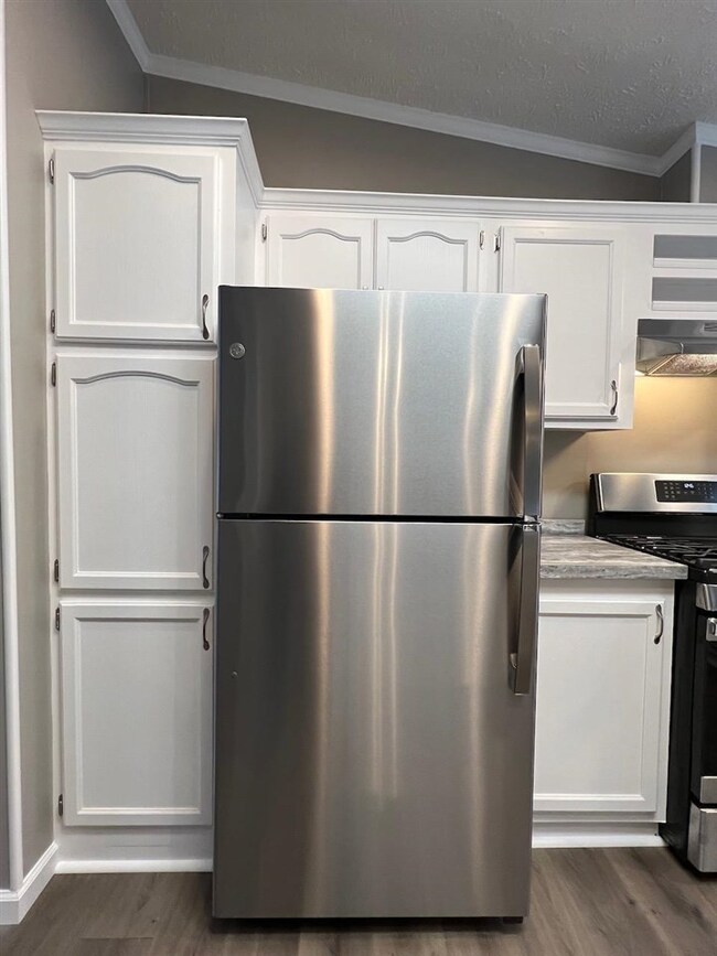 Stainless steel GE fridge with local service techn