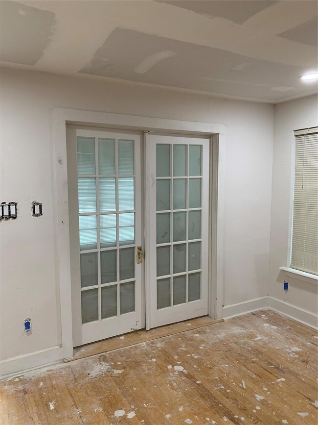 Office or study om front of house with French door