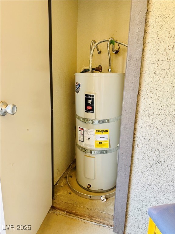 Utility room with water heater
