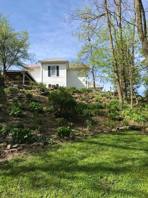 Backyard view toward house