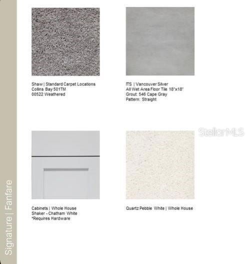 Design Selections. Home is currently under construction, selections subject to change.