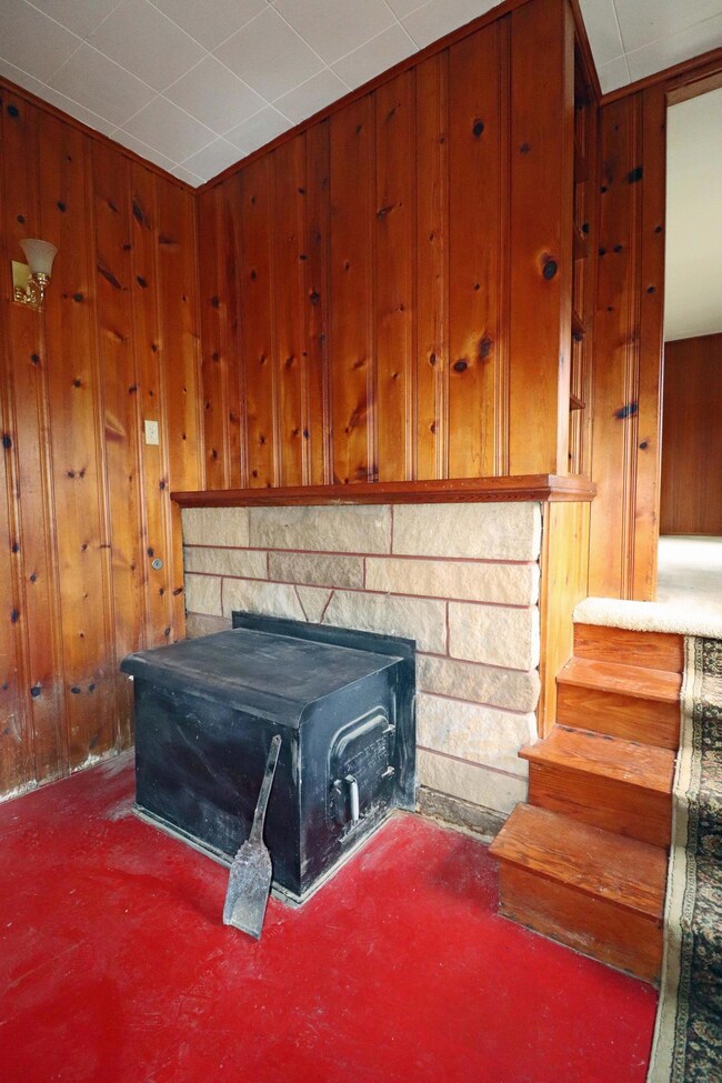 Woodstove in Foyer