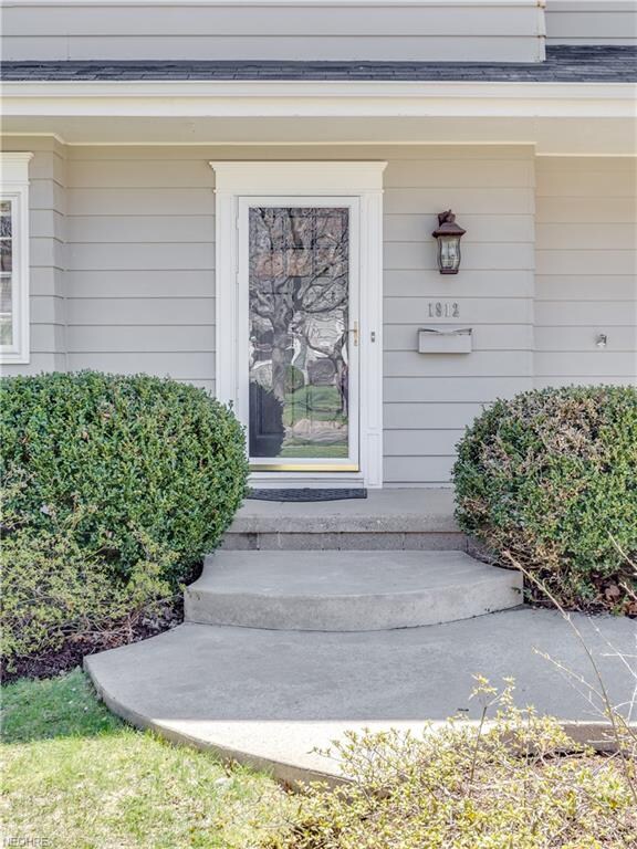 The front door and entryway