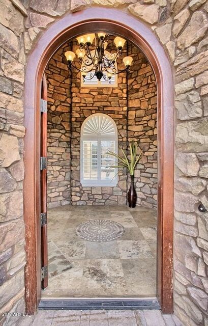 Stunning Entry With Stacked Stone