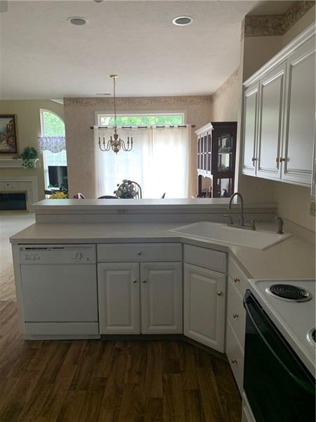 View of Kitchen into dining area