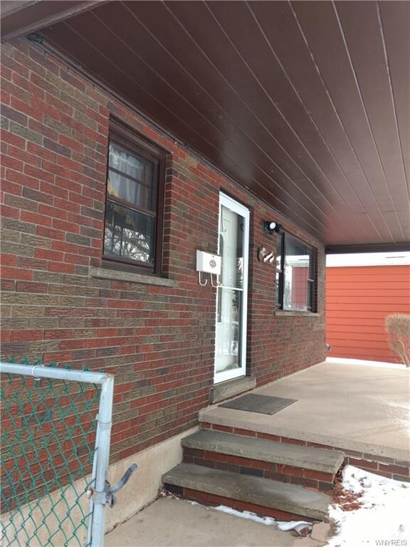 Large concrete front porch