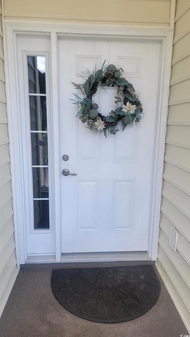 View of exterior entry