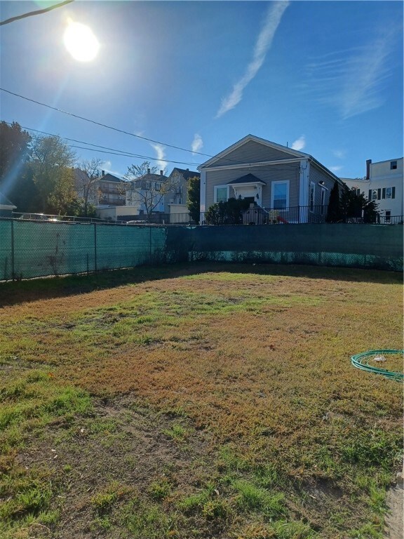 fenced in back yard