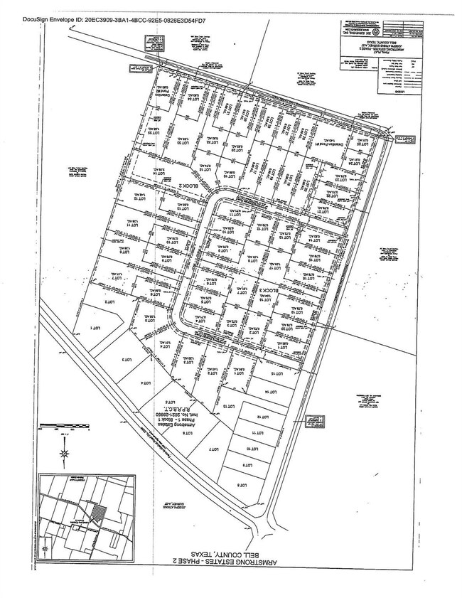 Map showing property parcels