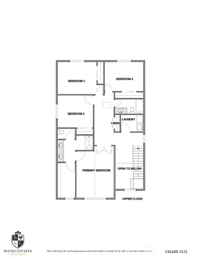 2131 Chase Floorplan - Second Level