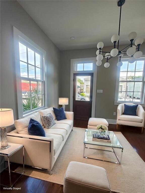 Living Room--virtually staged