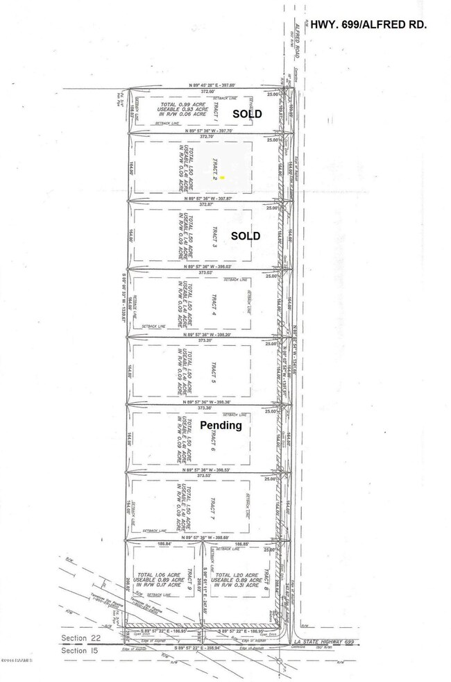 Hwy 699 Maurice Tract Layout