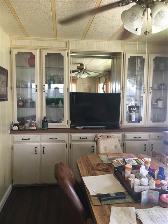 Built in cabinetry in the dining room.