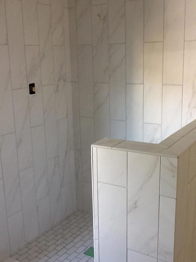 Marble Tile shower in Master Bath