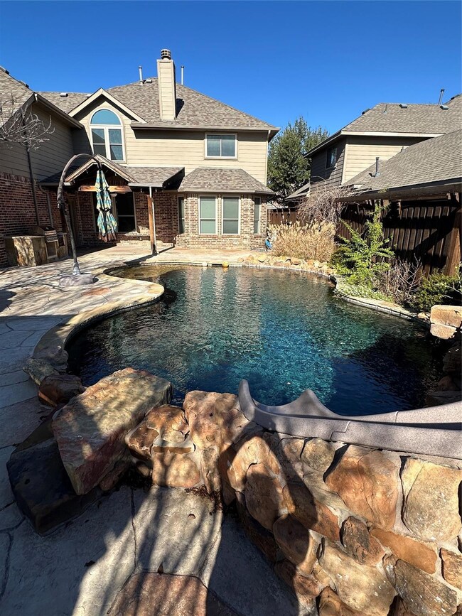 Heated, salt water pool