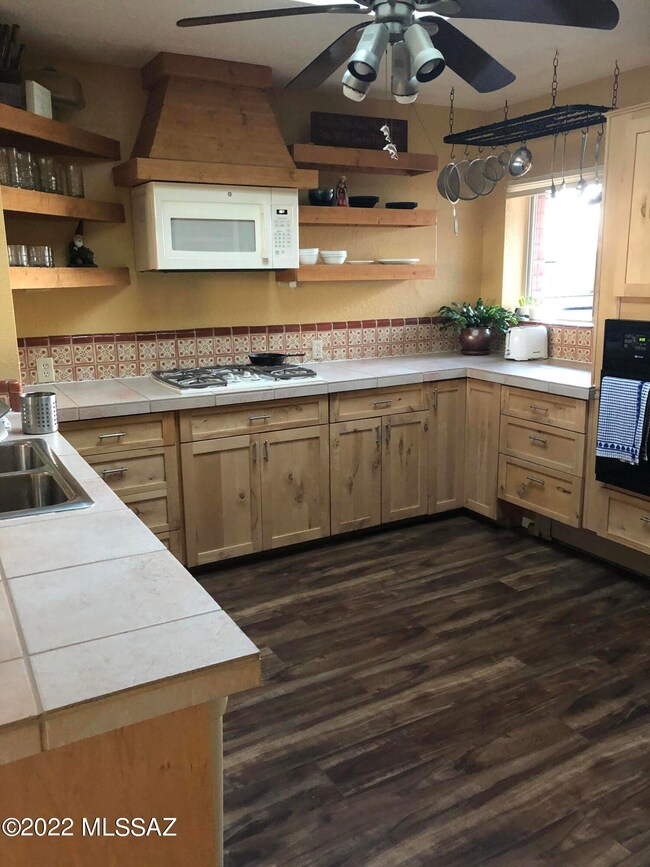 kitchen is bright even on dull days due