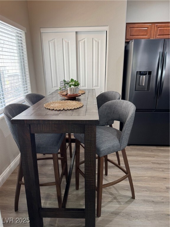 Eat-In Kitchen space featuring light wood-type flo