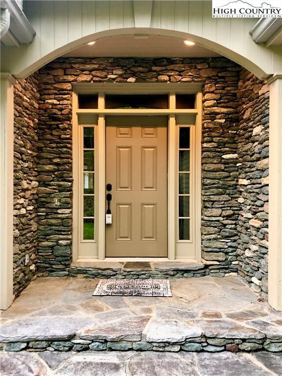 Beautiful Stone Stacked Entry Welcomes Guests,