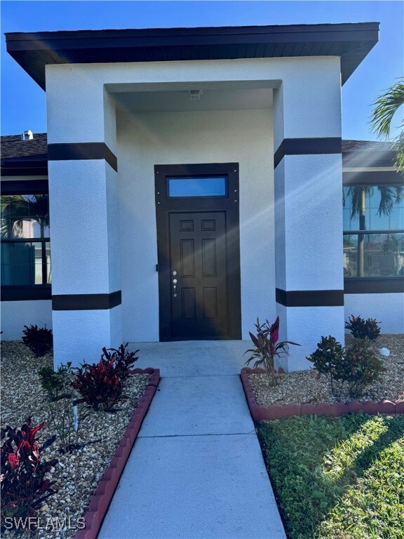 View of exterior entry