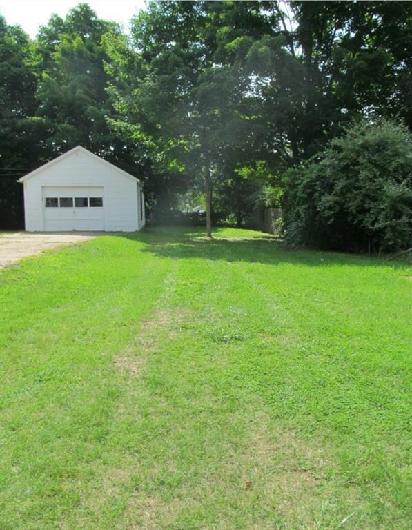 Level side yard.