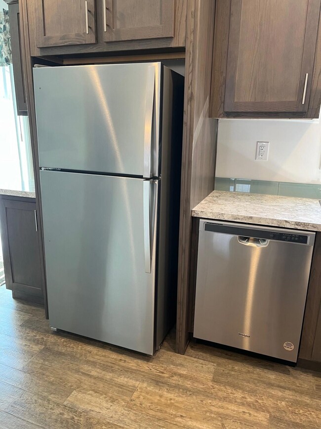 new refrigerator and dishwasher