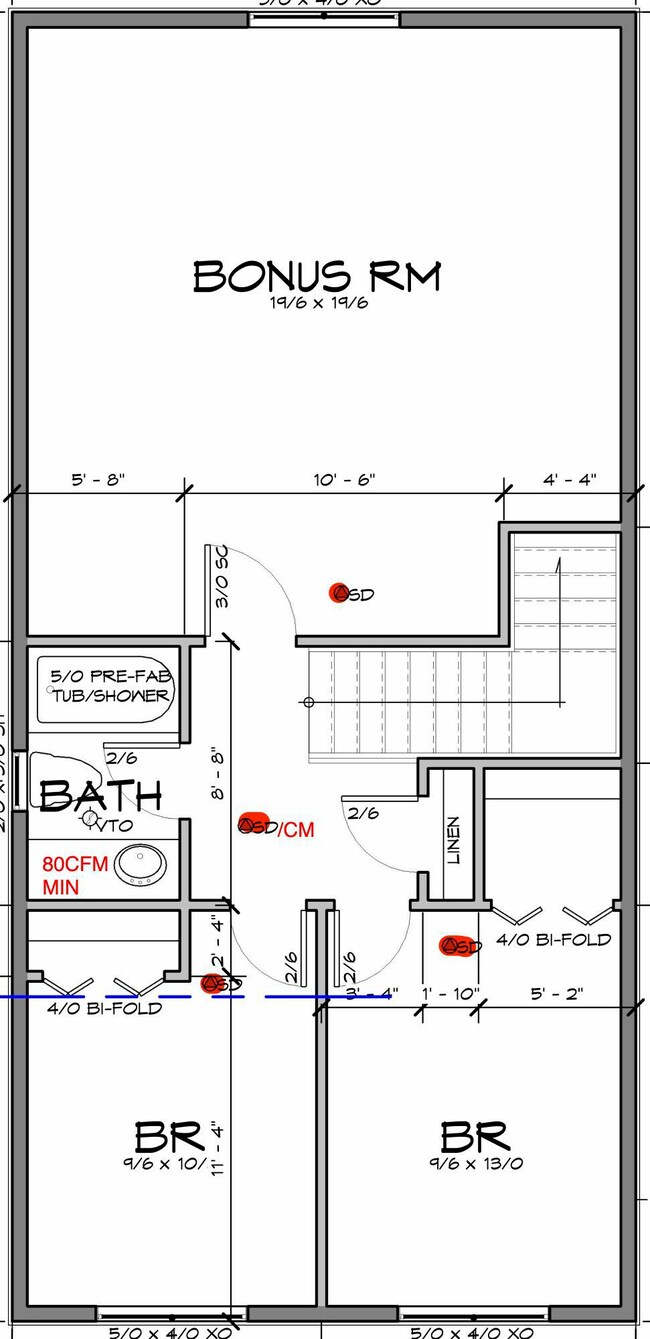 Floorplan Lot 4 upstairs only