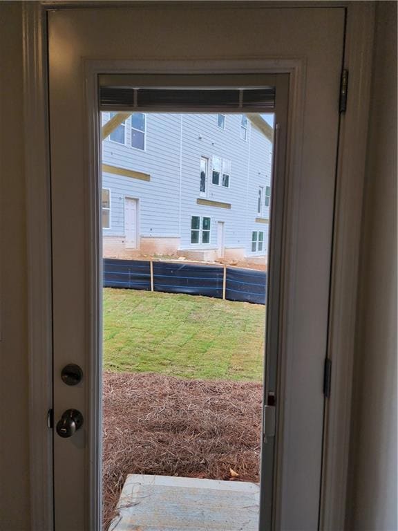 View of doorway to outside