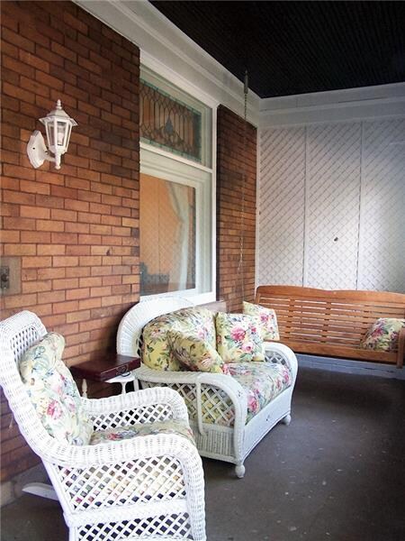 spacious front porch
