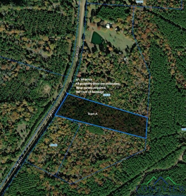Map / location with property parcel outlined