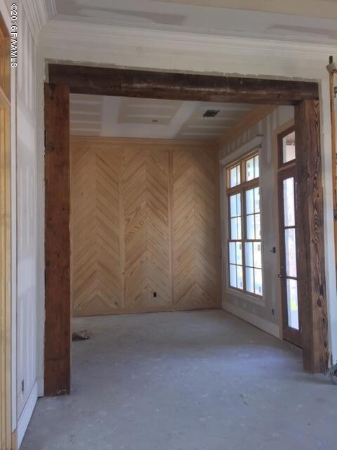 103 Brickell Way planked wall