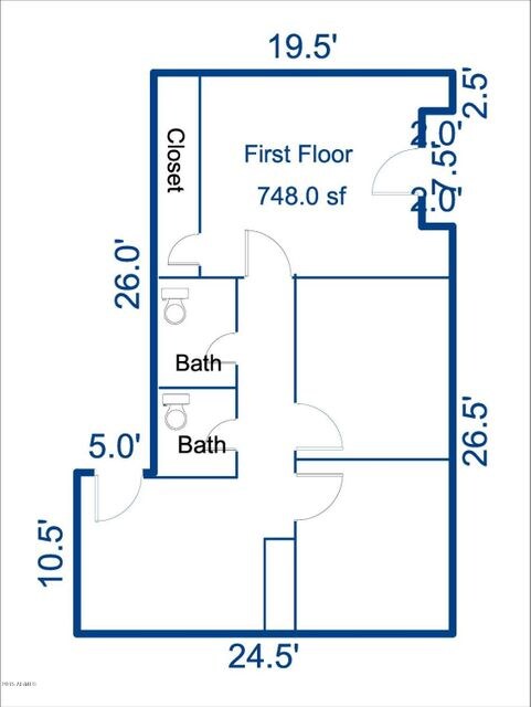 2701 E. Thomas #K Floor Plan Sketch