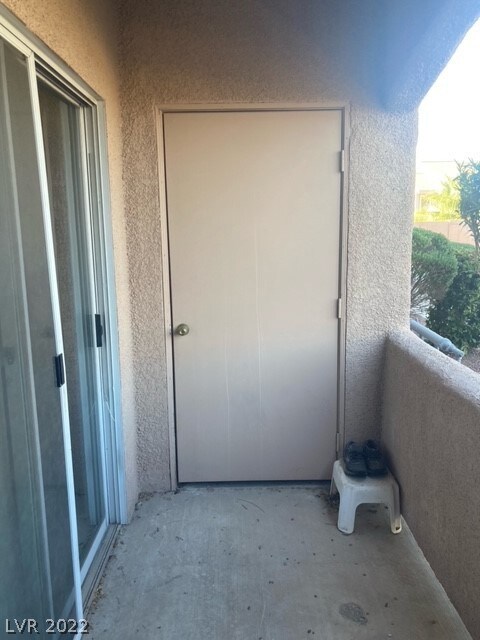 Covered patio & Storage closet area