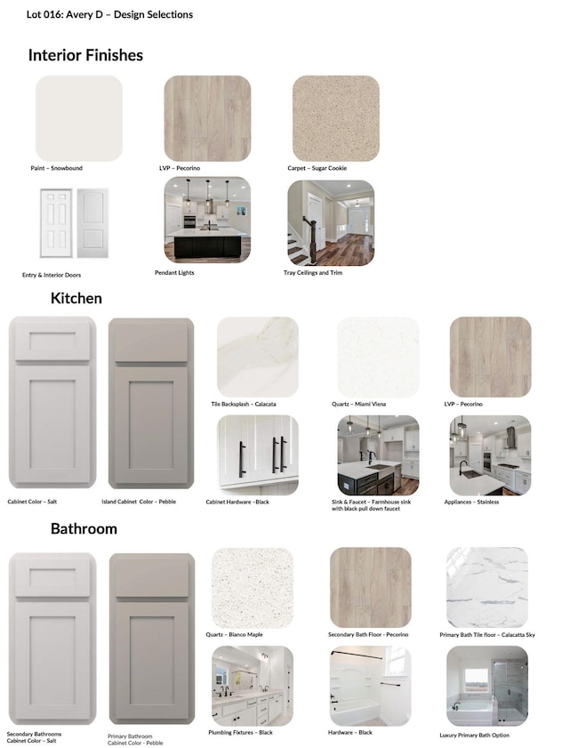 Avery Lot 16 - Design Selections