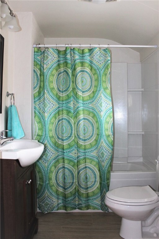 Brand new bathroom with ceramic tile flooring and