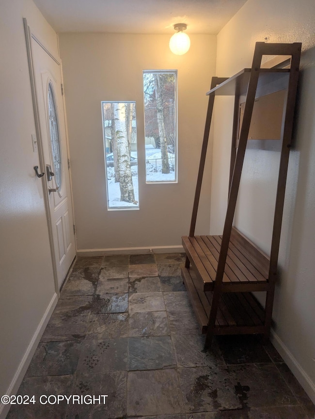 Entryway slate floor