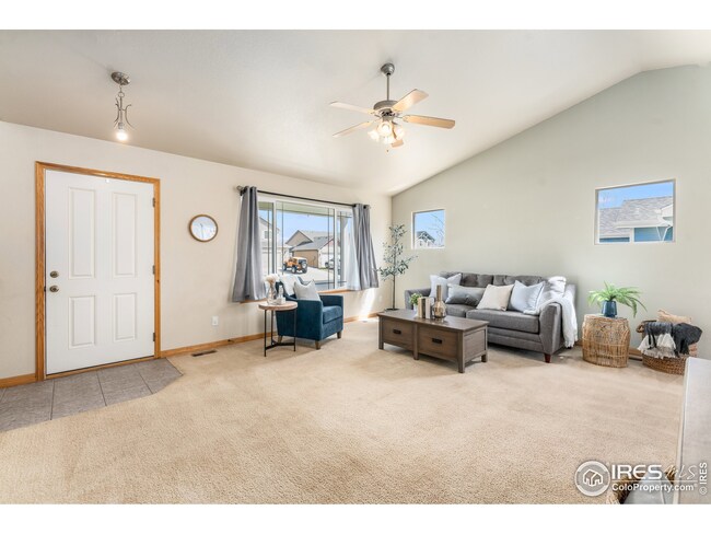 Step in to vaulted family room