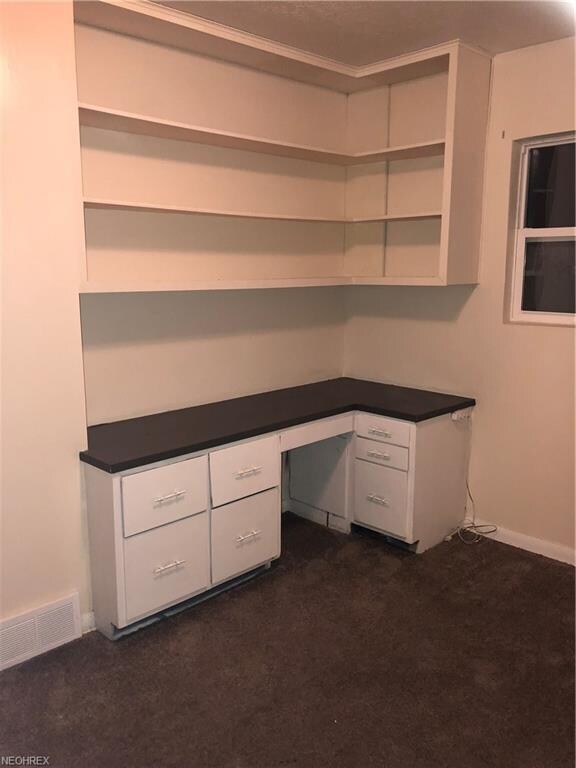 built in desk in bedroom 1