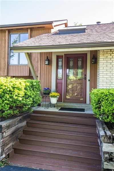 Welcoming covered entry.