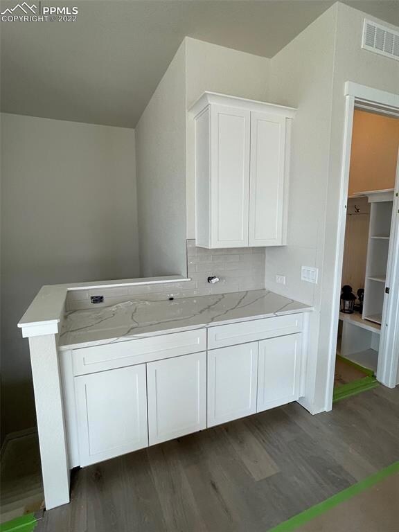 coffee bar cabinets by kitchen
