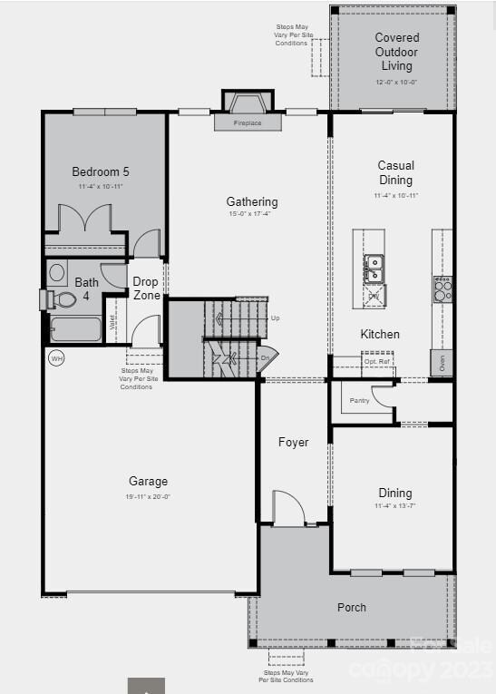 Structural options include: finished basement with basement suite, laundry sink, tray ceiling, fireplace, covered outdoor living, first floor guest suite.