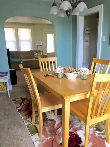 view into the Living Room and entrance to kitchen.