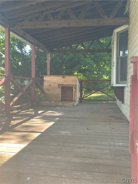 Welcoming back porch that overlooks your private b